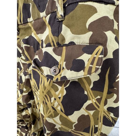 Vtg Mount'N Prairie Duck Camo Brush Pants Mens Sz 46x30 Brushbuster II Hunting - Picture 3 of 8